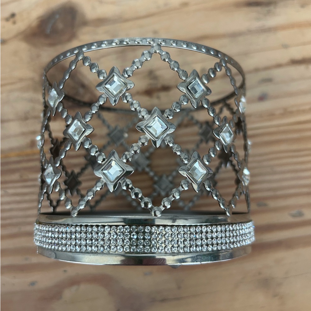 Bath & Body Works Silver Crystal Accent Candle Sleeve